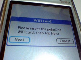 palmOne純正の無線LANカード