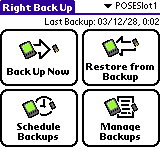 Right Back Up for Palm OS